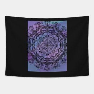 Winter toned mandala design Tapestry