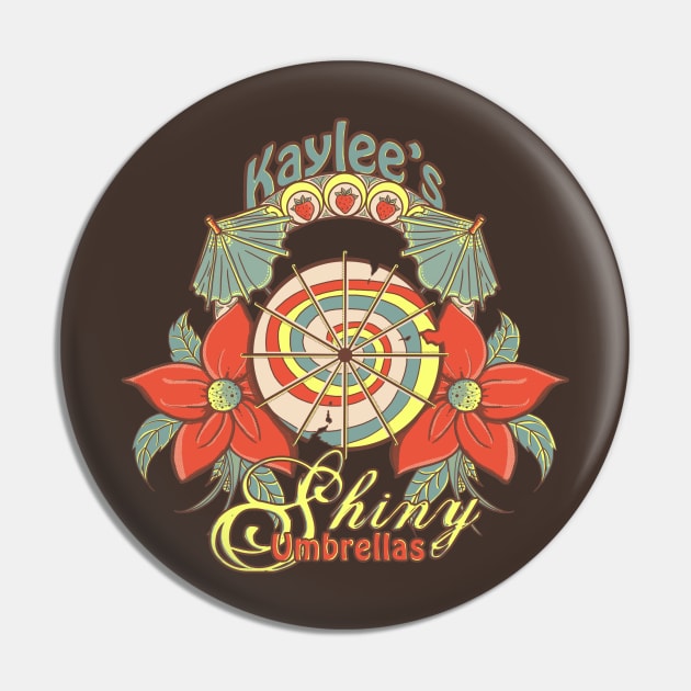 Kaylee's Shiny Umbrellas Pin by MareveDesign