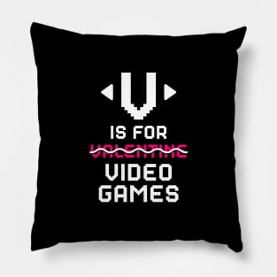 V is For Video Games Pillow