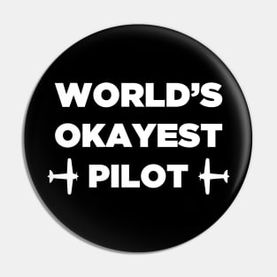 Funny Airplane Pilot Design Pin