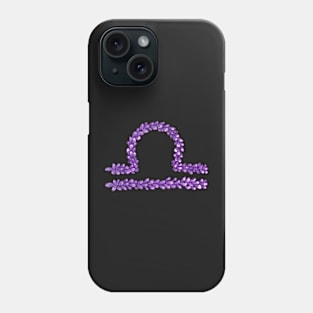 Hand Drawn Lavender Libra Zodiac Sign in Watercolor and Ink Phone Case