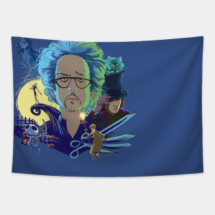 Tim Burton and his memorable characters Tapestry