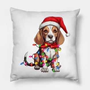 Christmas Beagle Pillow