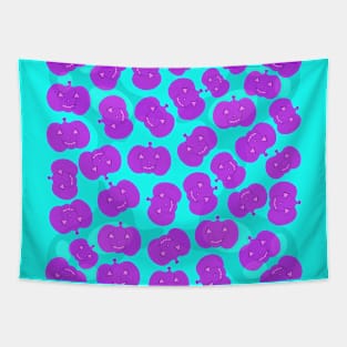 Halloween purple pumpkins Tapestry