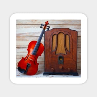 Violin And RCA Raido Magnet