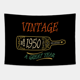 Vintage 1950 Birthday Beer Gift for Dad and Grandpa Tapestry