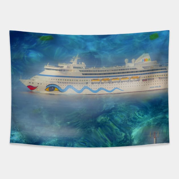 Aida cruise Tapestry by terezadelpilar