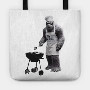 Funny Shirts Dad Shirts Funny Bigfoot Novelty Retro Vintage Graphic Grilling Shirt Fathers Day Shirt Funny BBQ Tshirts Humorous tshirt Cool Tote