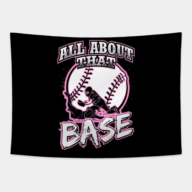 All About That Base Softball Player Tapestry by Magic Ball