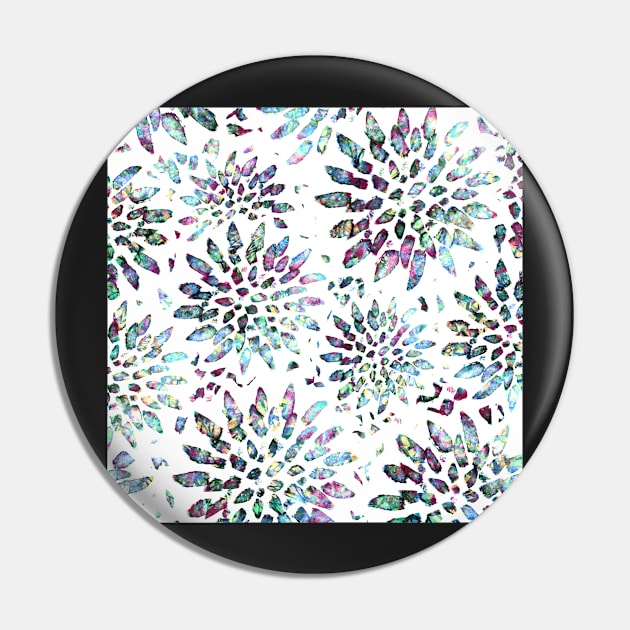 White and Bright Petal Poppin’ Floral Fireworks - Digitally Illustrated Abstract Flower Pattern for Home Decor, Clothing Fabric, Curtains, Bedding, Pillows, Upholstery, Phone Cases and Stationary Pin by cherdoodles