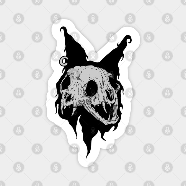 Kitty Skull Magnet by stcrbcn