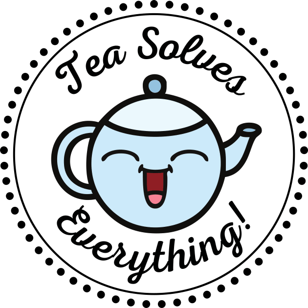 Tea solves everything Kids T-Shirt by CuppaDesignsCo