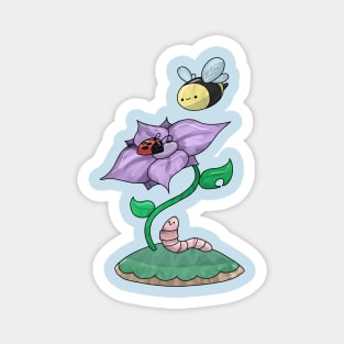 Garden Flower and Cute Critters Magnet