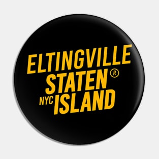 Eltingville, Staten Island - Modern Cursive Minimal Design - New York Pin