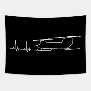 CH-47 Helicopter Heartbeat Pulse Tapestry