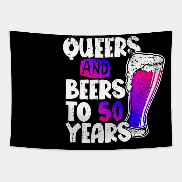 Queers and beers to my 50 years Tapestry by Hinode