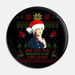 Horatio Nelson Funny Christmas Ho Ho Ho Pin