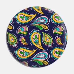 Colorful Paisley Pin