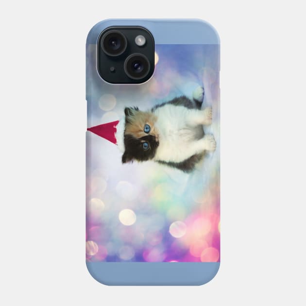 Christmas Kitten Phone Case by micklyn