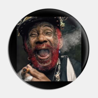 Lee scratch Perry Jamaican singer Pin