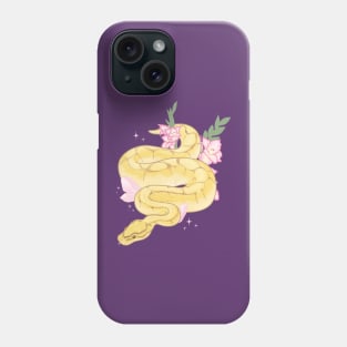 Ball Python and Gladiolus Phone Case