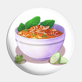 Thai Food Watercolor Pin