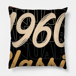 january 1960 birthday Pillow