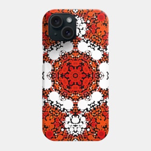 Dot Mandala Flower Orange White and Red Phone Case