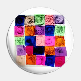 Abstract Chine Colle Print Pin