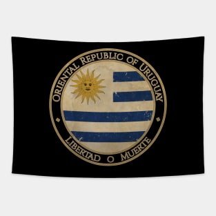 Vintage Oriental Republic of Uruguay USA South America United States Flag Tapestry