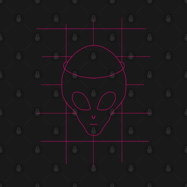 GRID DRAWING Alien Alien with a halo? by Namwuob