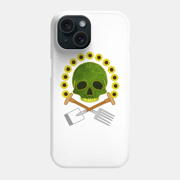 Sunflower Skull Phone Case by Nuletto