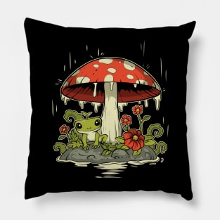 Frog Shroom Shelter Pillow