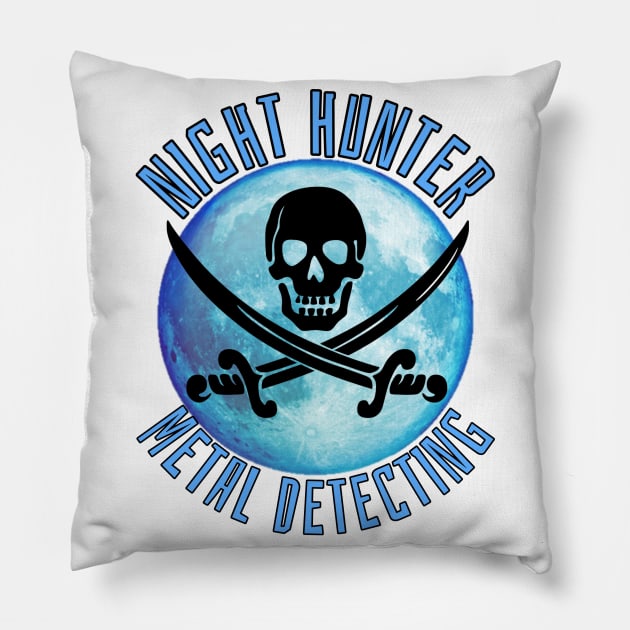 Night Hunter metal detecting Pillow by Coreoceanart