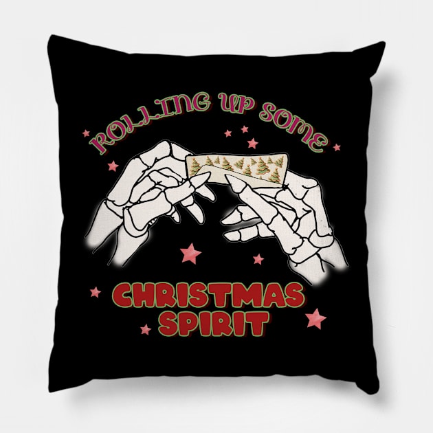 Rolling up some christmas spirit Pillow by MZeeDesigns