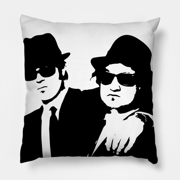 The Blues Brothers - Clean design Pillow by NorthWestDesigns