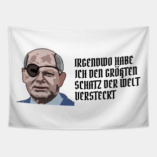 Olaf Scholz Augenklappe Meme Tapestry