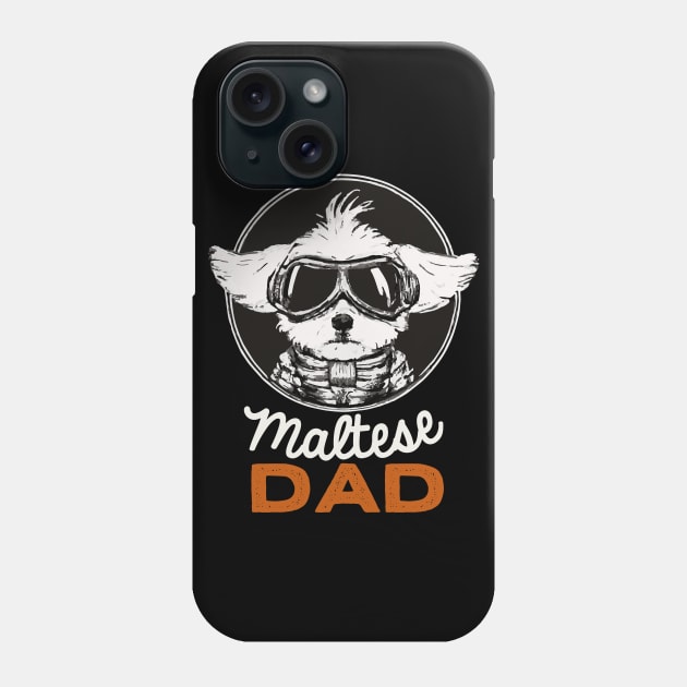 Maltese Dad Vintage Dog Owner Retro Dog Father Phone Case by BetterManufaktur