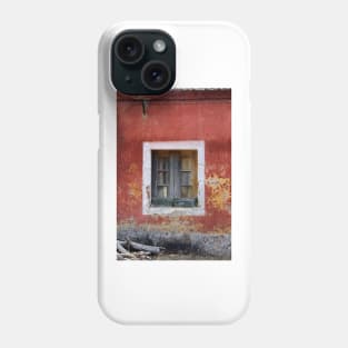 Window and facade of abandoned house in the Algarve Portugal Phone Case