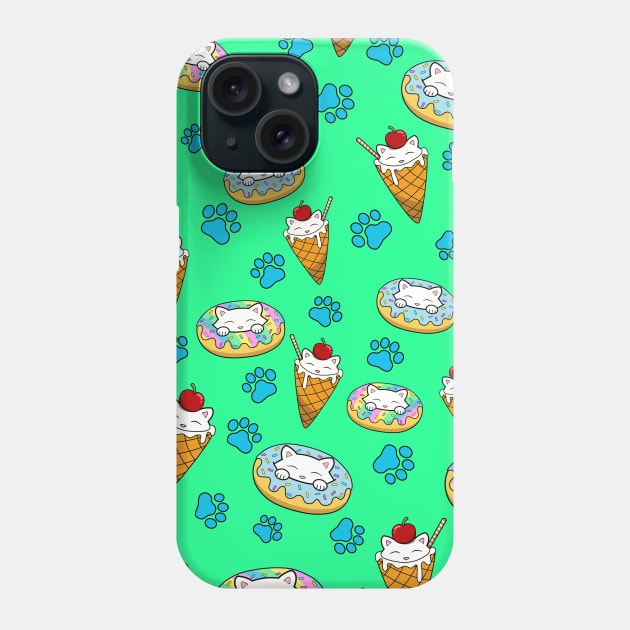 Cute cats and delicious desserts Phone Case by Purrfect