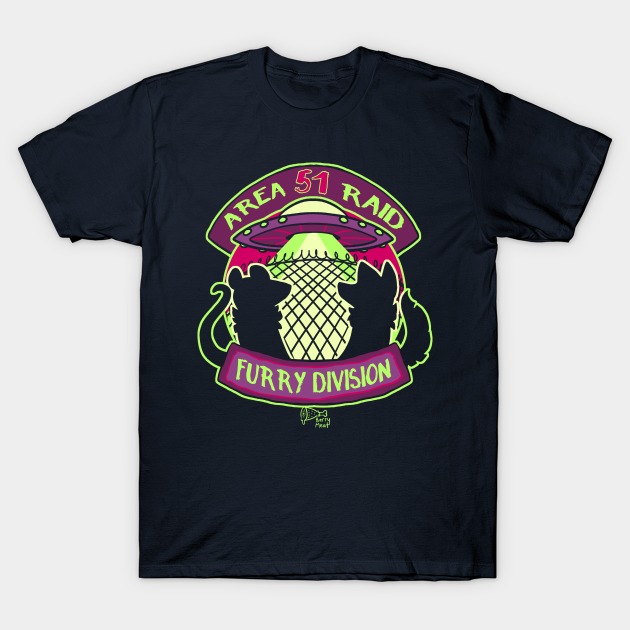 Discover Furry Division (transparent version) - Area 51 - T-Shirt