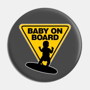 Baby on (Surf) Board Pin