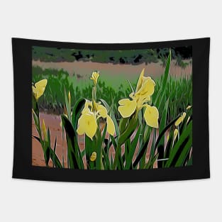 Yellow Iris Tapestry