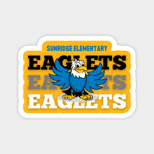 Soaring Eaglet on Greyscale Mascot Name Magnet