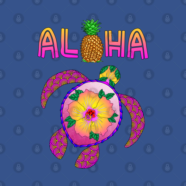 Aloha Honu Tropical Turtle by macdonaldcreativestudios