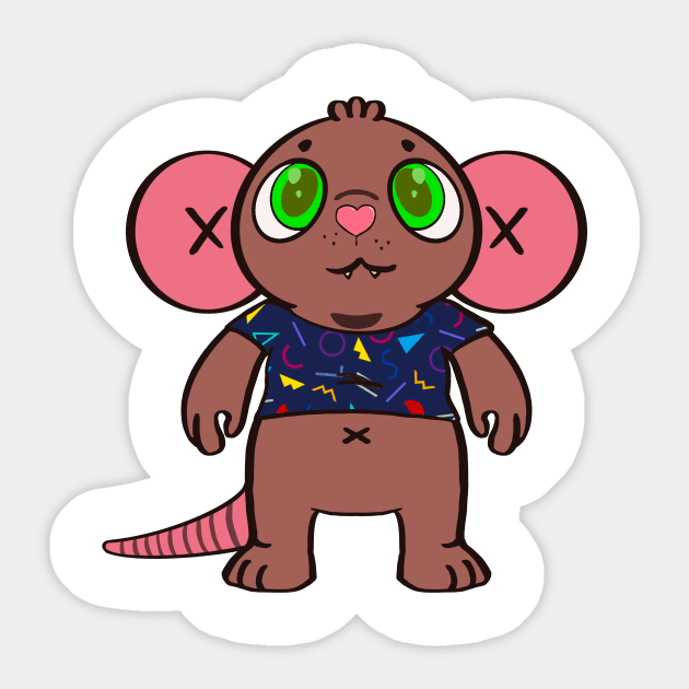 Lab Ratz Experiment 1 - Cartoon Rat - Sticker | TeePublic