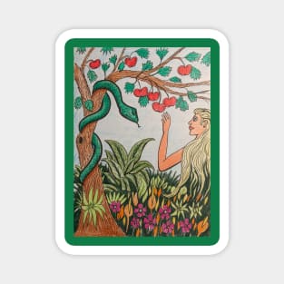 Eve in the Garden of Eden Magnet