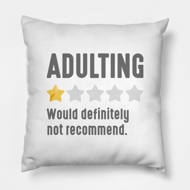 Adulting Pillow by LuckyFoxDesigns