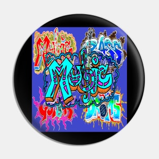 graffiti music vibes graphic Pin