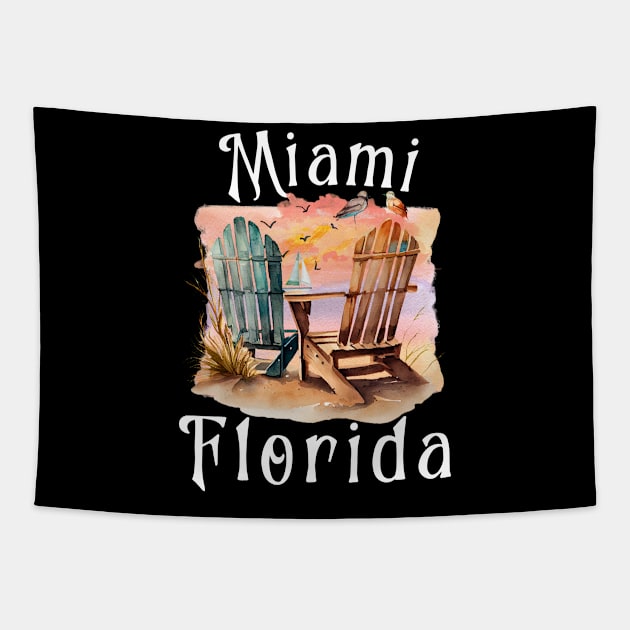 Miami Florida Tapestry by Energized Designs